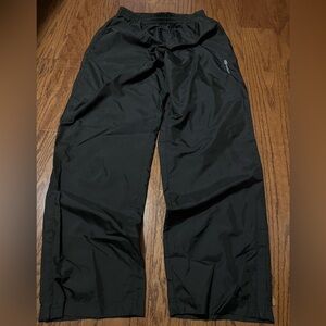 Vintage Reebok Men's Black Swishy Lightweight Baggy Pants